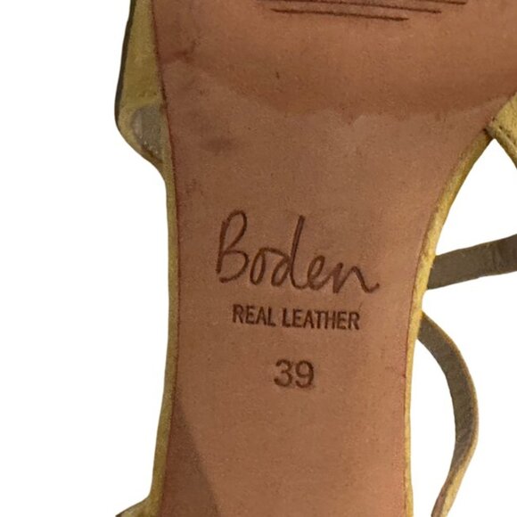 Boden Tisha Polka Dot Cow Hide and Yellow Suede Strappy Heels - Size 8.5 - Picture 15 of 16